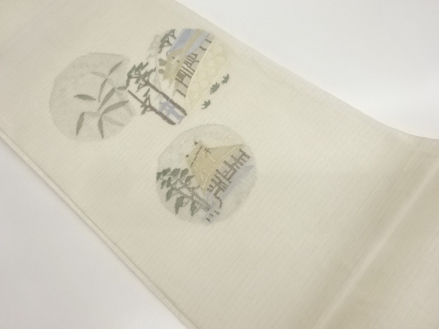 JAPANESE FUKURO OBI FOR SUMMER / TSUMUGI / WOVEN HOUSE